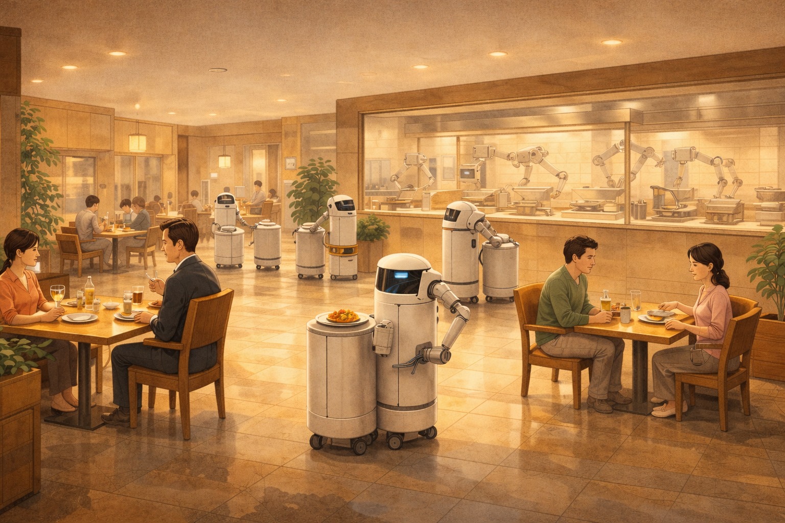 Robential service robot in action